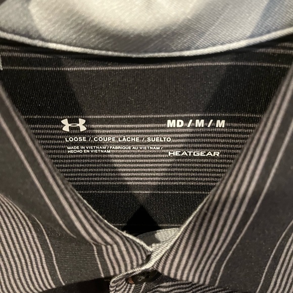 Under Armour men’s medium black/gray golf shirt - Picture 7 of 11